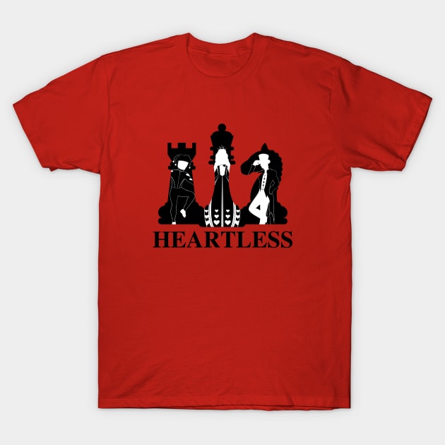 Heartless Chess Pieces T-Shirt by The Happy Writer